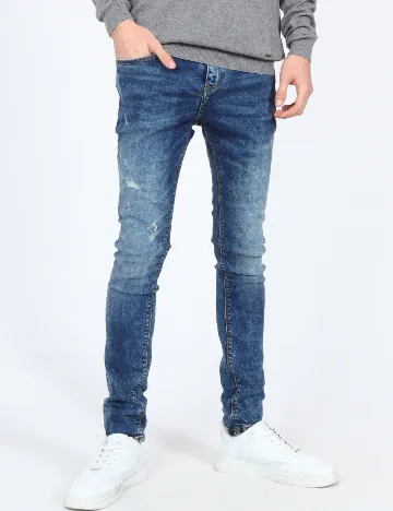 Blugi Pull&Bear, albastru Albastru