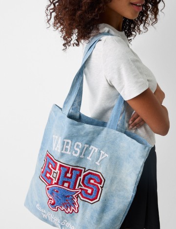 Sacosa Bershka, albastru