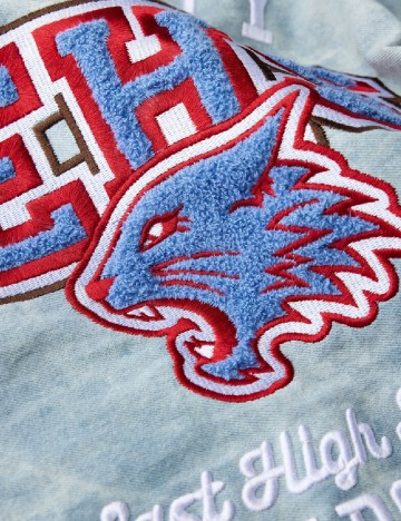 Sacosa Bershka, albastru