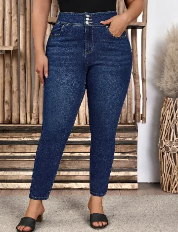 Blugi SHEIN CURVE, albastru Albastru