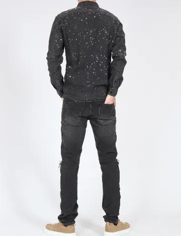 Camasa Pull&Bear, gri inchis Gri