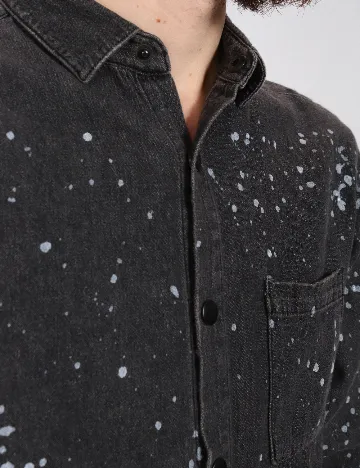 Camasa Pull&Bear, gri inchis Gri