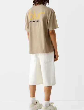 Tricou Bershka, maro deschis Maro