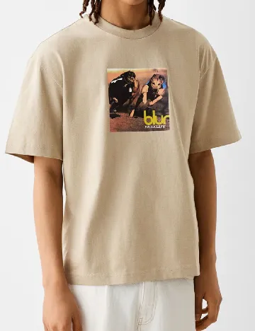 Tricou Bershka, maro deschis Maro