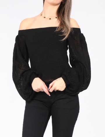 Top Bershka, negru
