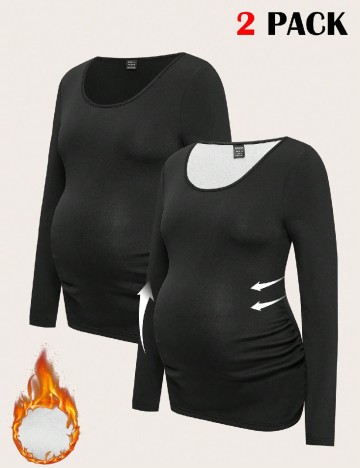 Set bluze 2 bucati SHEIN Maternity, negru