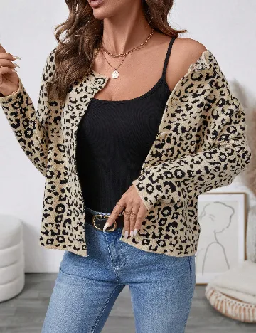 Cardigan SHEIN, animal print Animal print