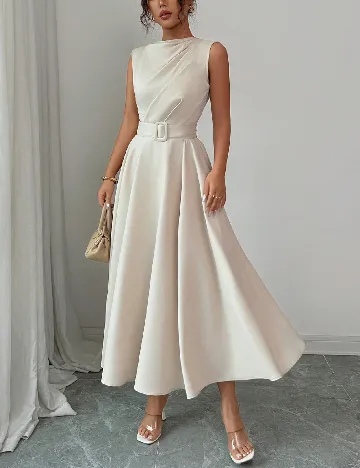 Rochie medie SHEIN, bej Crem