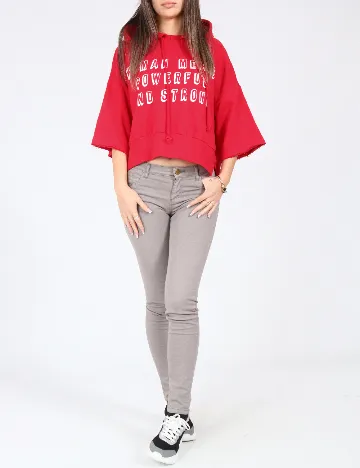 Hanorac Oversize Bershka, rosu Rosu