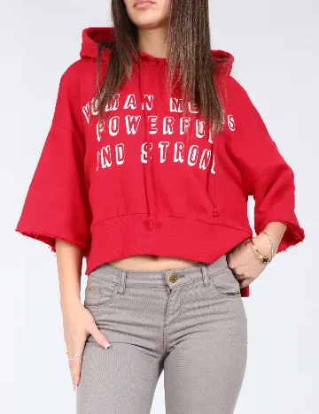Hanorac Oversize Bershka, rosu Rosu