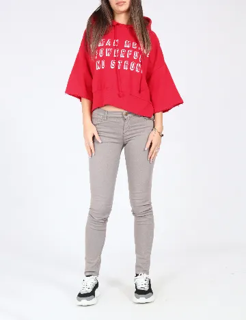 Hanorac Oversize Bershka, rosu Rosu