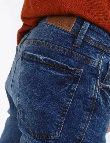 Blugi Pull&Bear, albastru Albastru