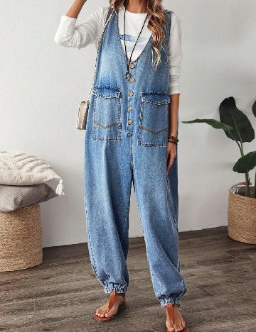 Salopeta SHEIN, albastru