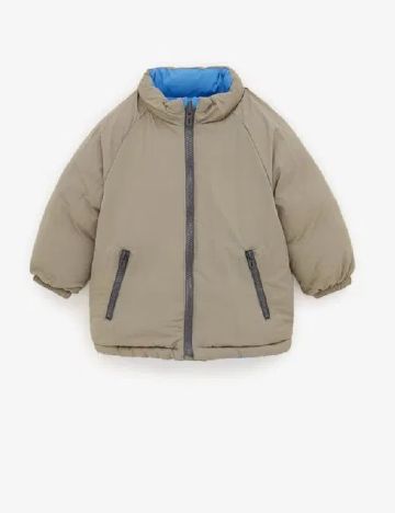 Geaca reversibila Zara, albastru/gri