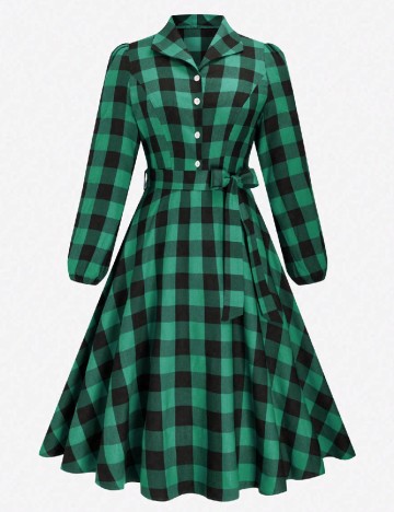 Rochie medie SHEIN CURVE, verde