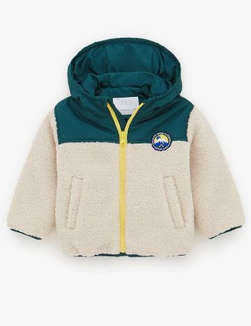 Jacheta Zara, verde/crem