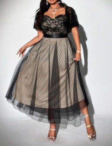 Rochie medie SHEIN CURVE, negru