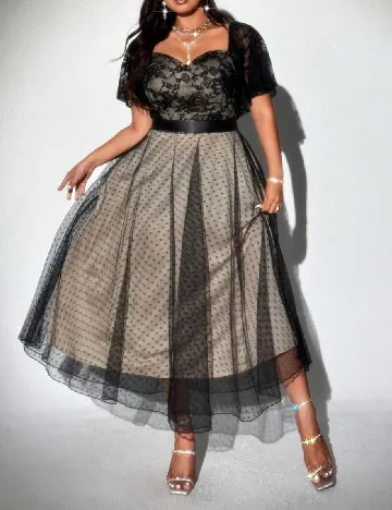 Rochie medie SHEIN CURVE, negru Negru