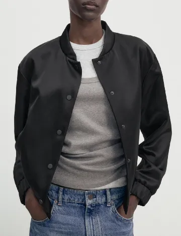 Jacheta Massimo Dutti, negru Negru