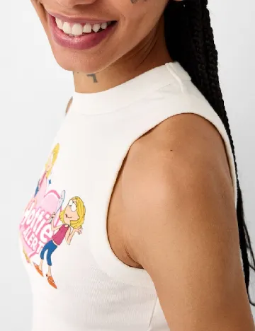 Top Bershka, alb Alb