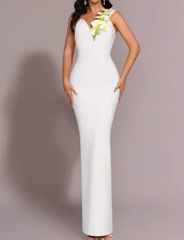 Rochie lunga SHEIN, alb Alb