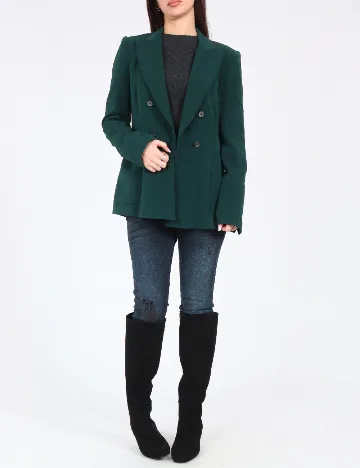 Sacou Zara, verde inchis Verde