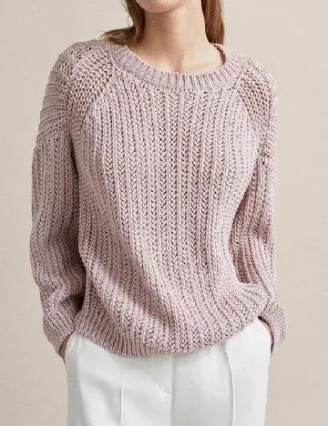 Pulover Massimo Dutti, roz pudra Roz