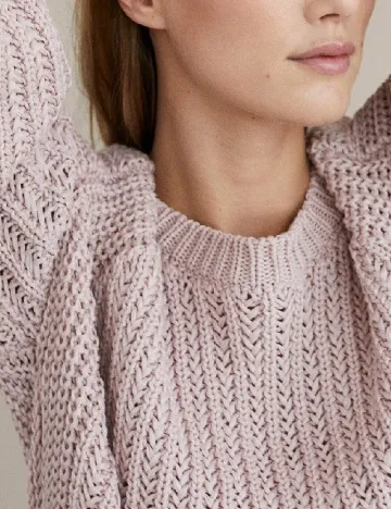 Pulover Massimo Dutti, roz pudra Roz