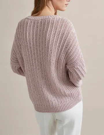 Pulover Massimo Dutti, roz pudra Roz