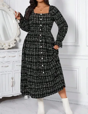 Rochie medie SHEIN CURVE, negru Negru