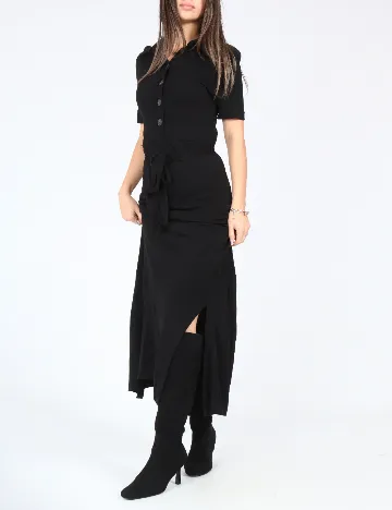 Rochie lunga Massimo Dutti, negru Negru