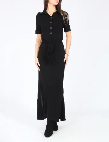 Rochie lunga Massimo Dutti, negru Negru