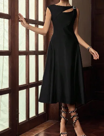 Rochie medie MOTF, negru Negru