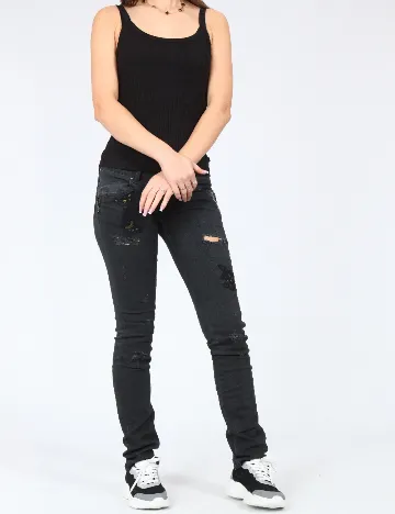 Blugi Bershka, negru Negru