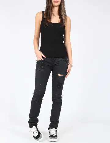Blugi Bershka, negru Negru