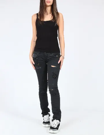 Blugi Bershka, negru Negru