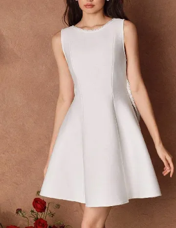 Rochie scurta SHEIN, alb Alb