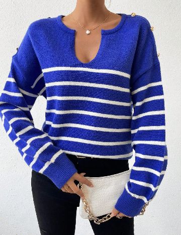 Pulover SHEIN, albastru