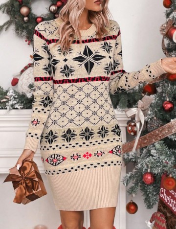 Rochie scurta SHEIN, crem