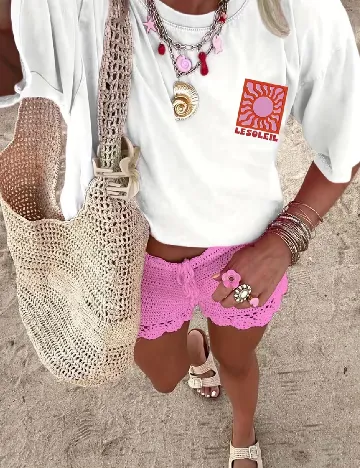 Tricou SHEIN, alb Alb