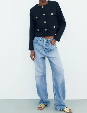 Jacheta Zara, bleumarin inchis Albastru