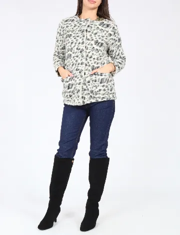 Jacheta Zara, alb/negru Alb