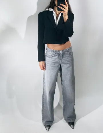 Jacheta Zara, gri/negru Negru