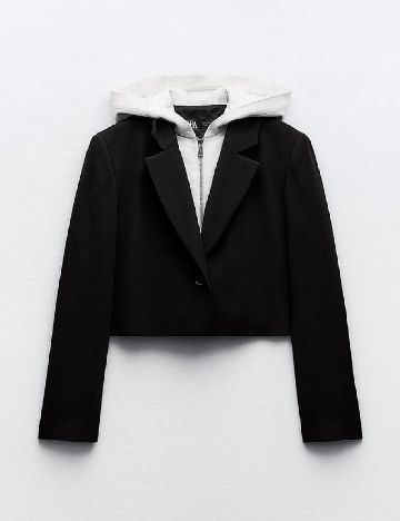 Jacheta Zara, gri/negru