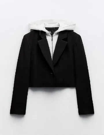 Jacheta Zara, gri/negru Negru