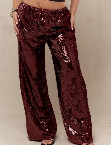 Pantaloni Missguided, grena Rosu