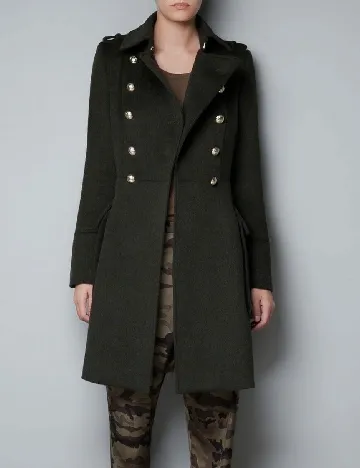 Palton Zara, kaki Verde