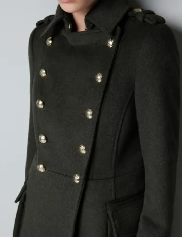 Palton Zara, kaki Verde