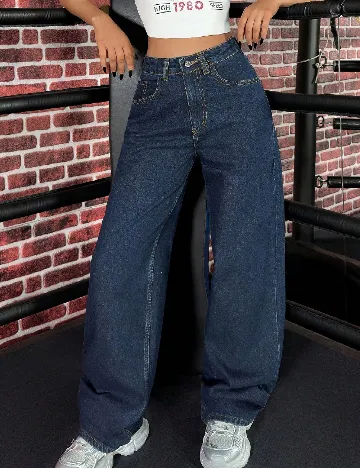 Blugi SHEIN, bleumarin Albastru