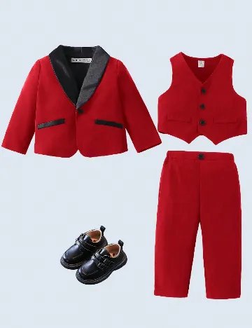 Costum Shein Kids, rosu Rosu